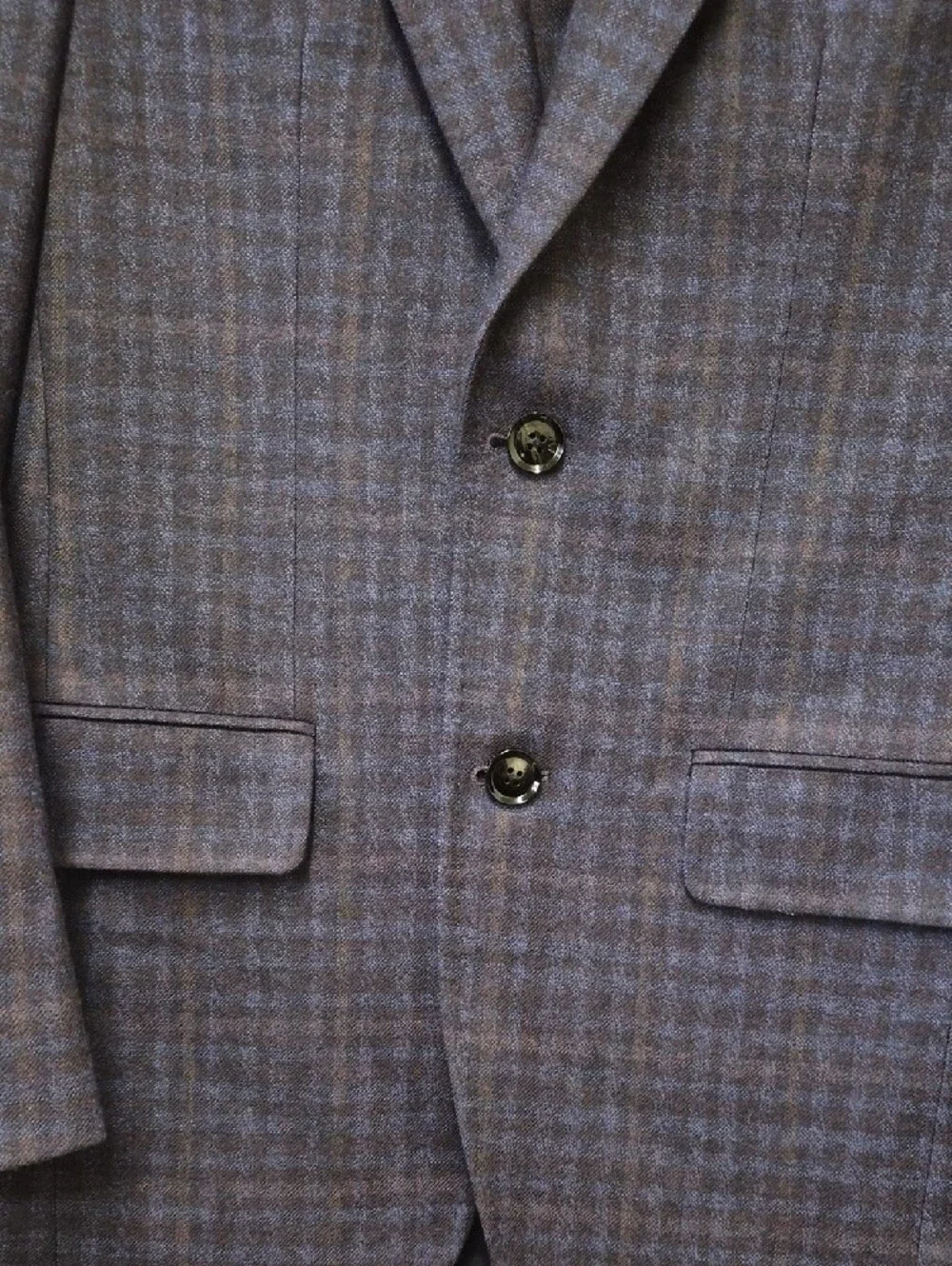 Ted Baker London Blue Checks Two-Button Sport Coat Size 46 R